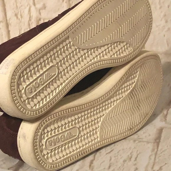 Gola Classics Equipe Suede Burgundy Sz 5 Womens Fashion Skate Sneakers - Picture 2 of 9